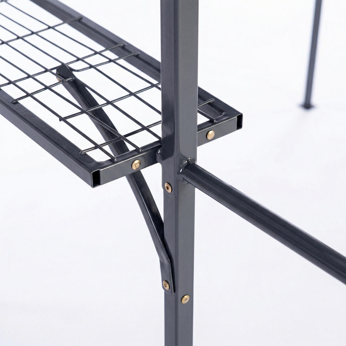 GRILL-PAVILLON - Anthrazit, Textil/Metall (210/230/116cm) - Relaxdays