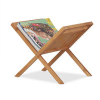 ZEITUNGSSTÄNDER - Hellbraun, Holz/Holzwerkstoff (40/40/30cm) - Relaxdays