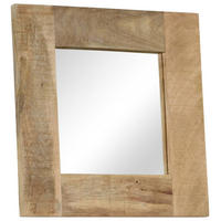 SPIEGEL Mangoholz Massiv 50 x 50 cm - Braun, Holz (50/50/1cm) - furnicato
