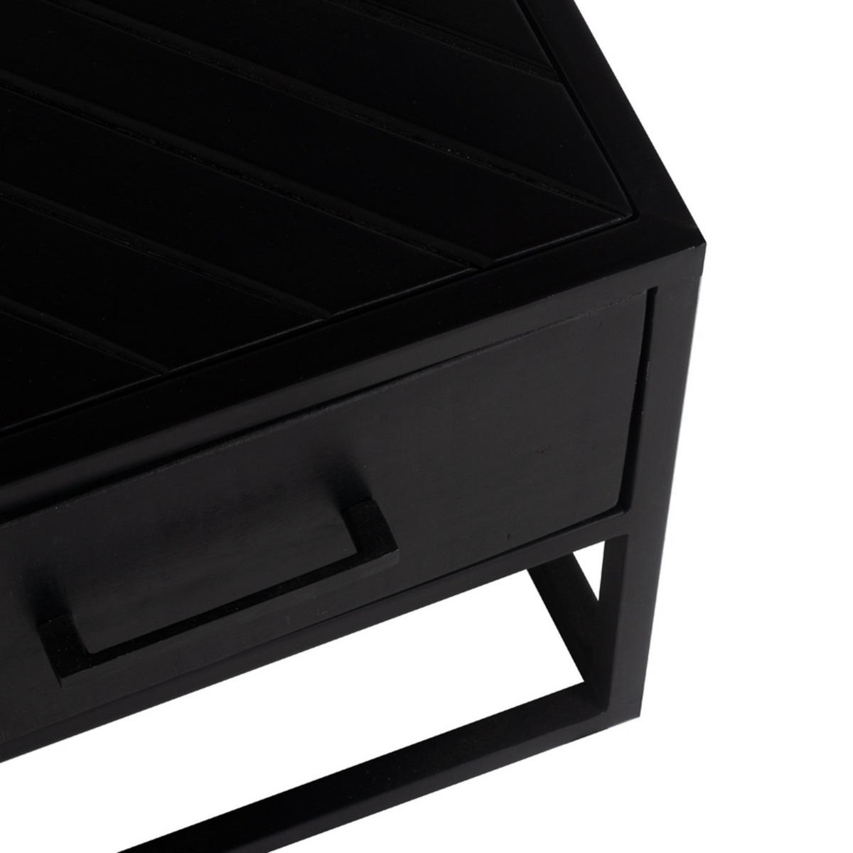 COUCHTISCH quadratisch aus Mangoholz 80cm, schwarz - Schwarz, Holz (80/80/40cm) - Giga Meubel