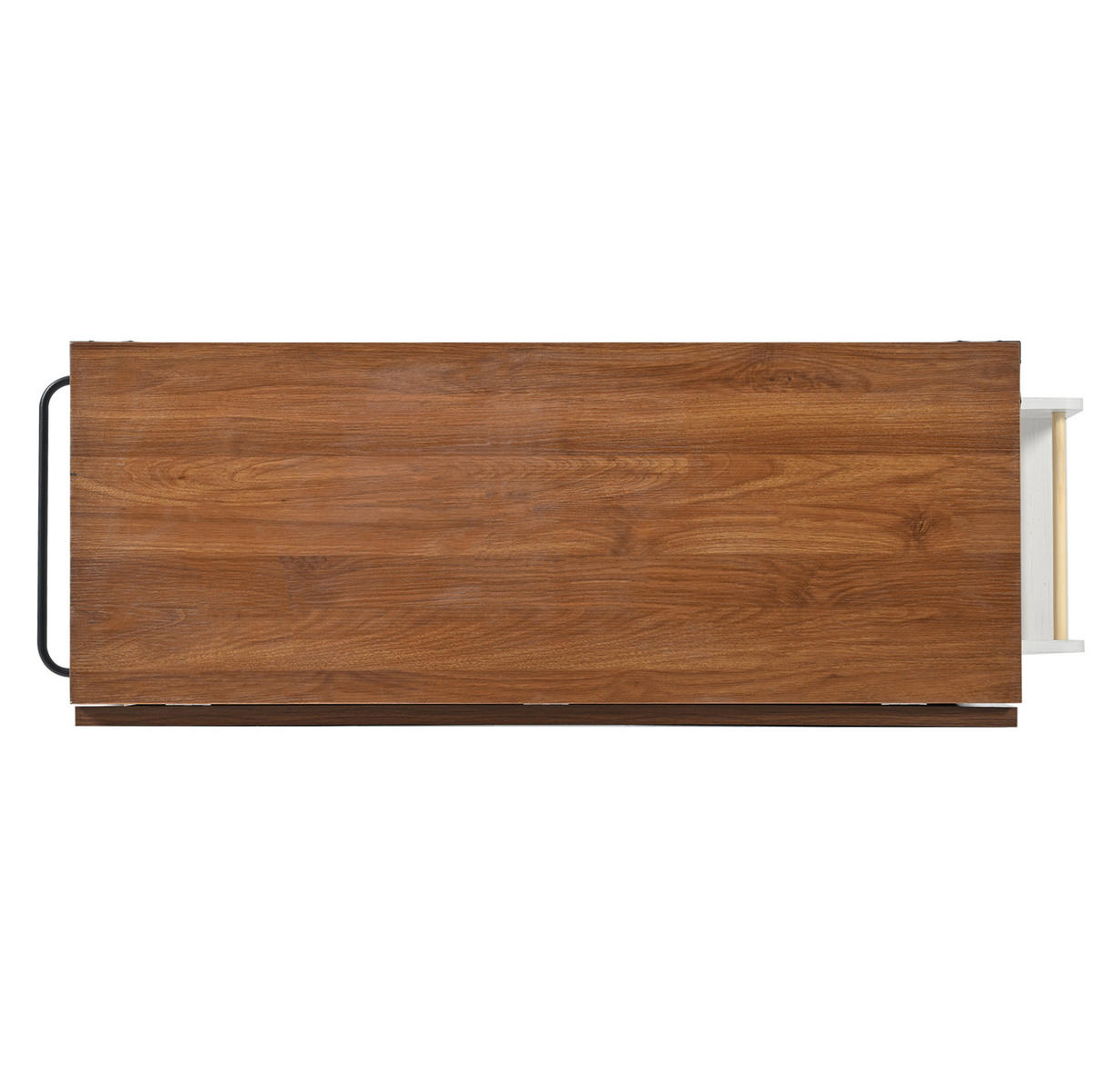KÜCHENINSEL 140x72x93cm Weiß mit Klappplatte,2 Schubladen & 5 Rädern - Weiß, Holzwerkstoff (140/93/72cm) - Modfu