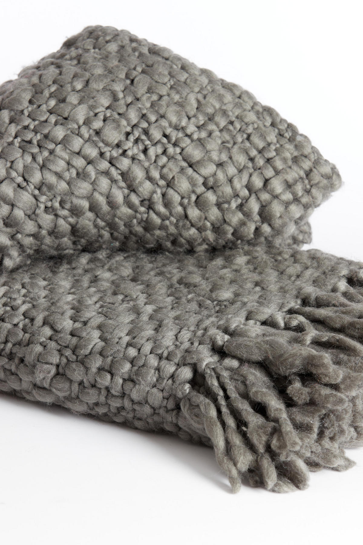 PLAID Risca Grau 170/130/0,5 cm - Grau, Textil (130/170cm) - Light & Living