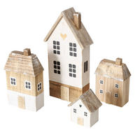 DEKORATION Holzhäuschen Lundholm - Multicolor, Holz (5/25/12cm) - Boltze Home