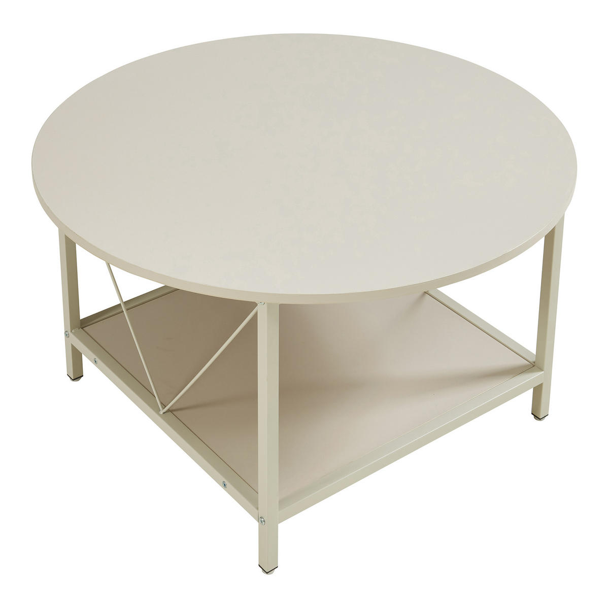 COUCHTISCH Filem 80/46 cm - Sandfarben, Holzwerkstoff/Metall (80/80/46cm) - [en.casa]