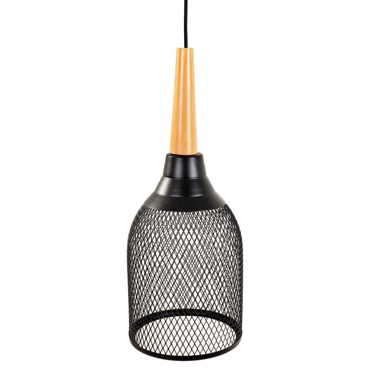 LAMPE aus Metall, schwarz, 14x35cm - Schwarz, Metall (13.5/13.5/35cm) - Wanderlust