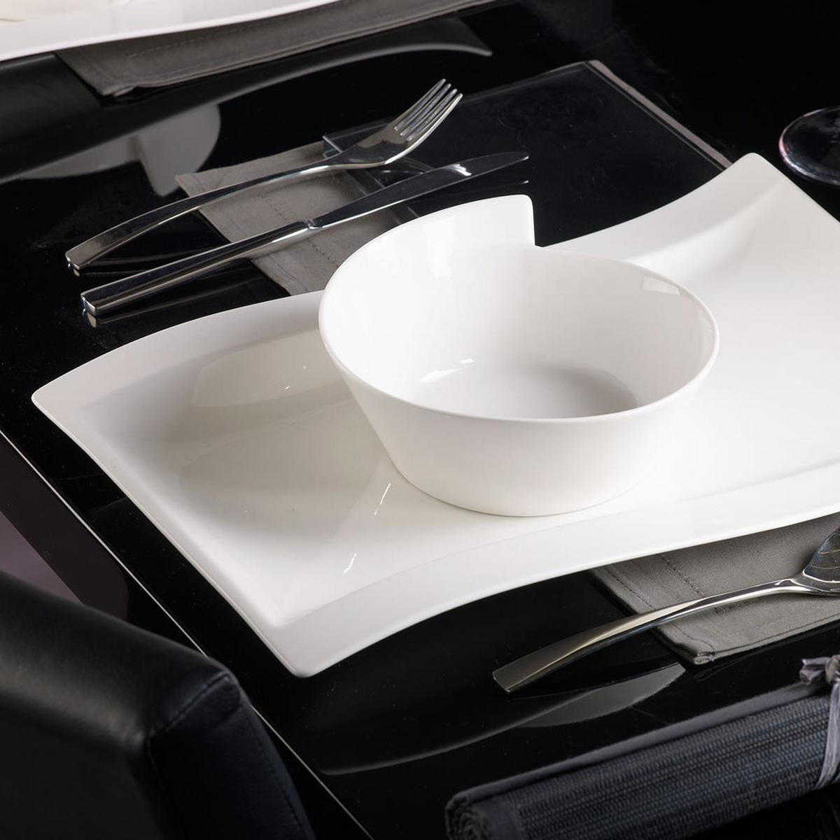 GOURMETTELLER NewWave weiß 33 x 24 cm 4er Set - Weiß, Keramik (1cm) - Villeroy & Boch