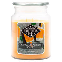DUFTKERZE CandleBrothers - Orange, Naturmaterialien/Glas (13cm)