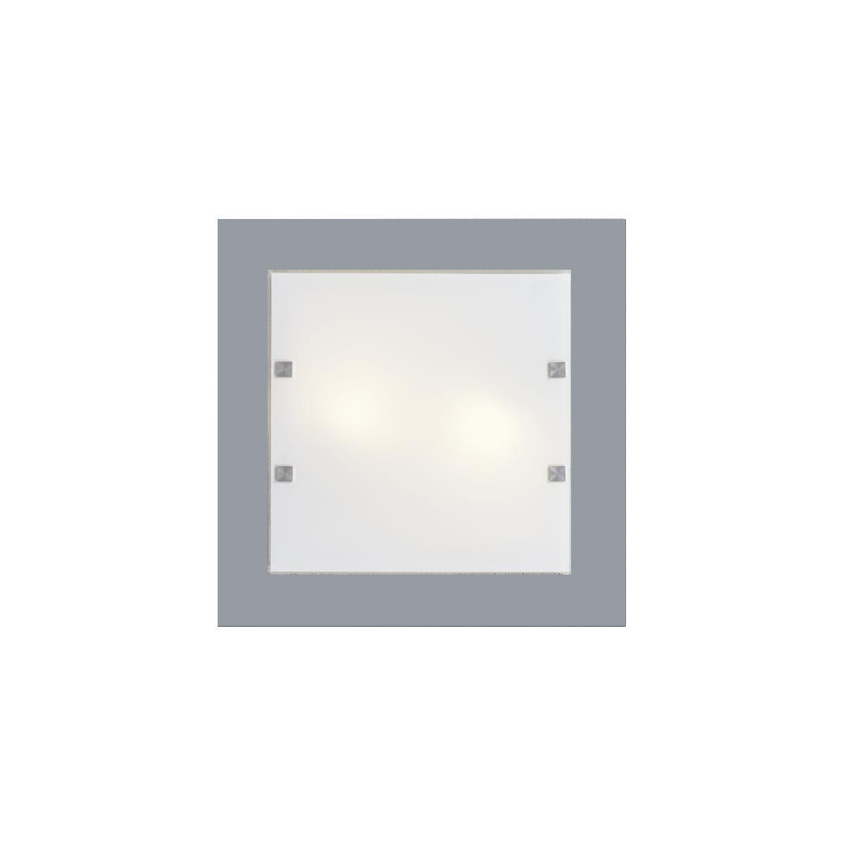 DECKENLEUCHTE - Grau, Metall (41/41/6cm) - Lumicom