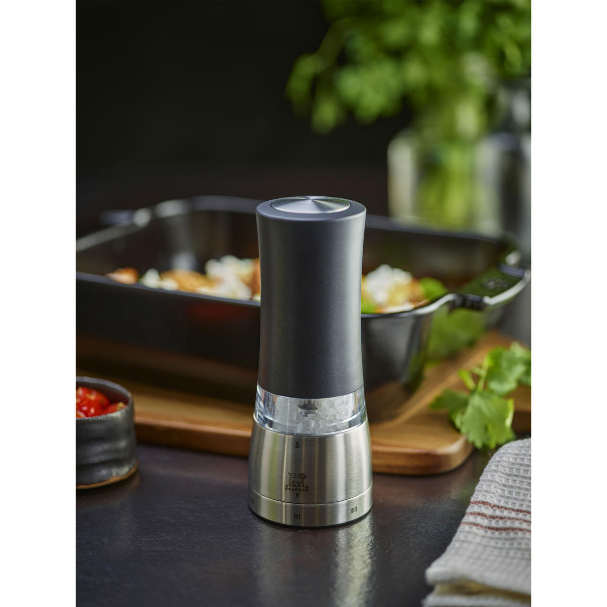 SALZMÜHLE Elektrisch Daman 15cm Edelstahl Stahlmahlwerk - Schwarz, Metall (6.5/16/6.5cm) - PEUGEOT