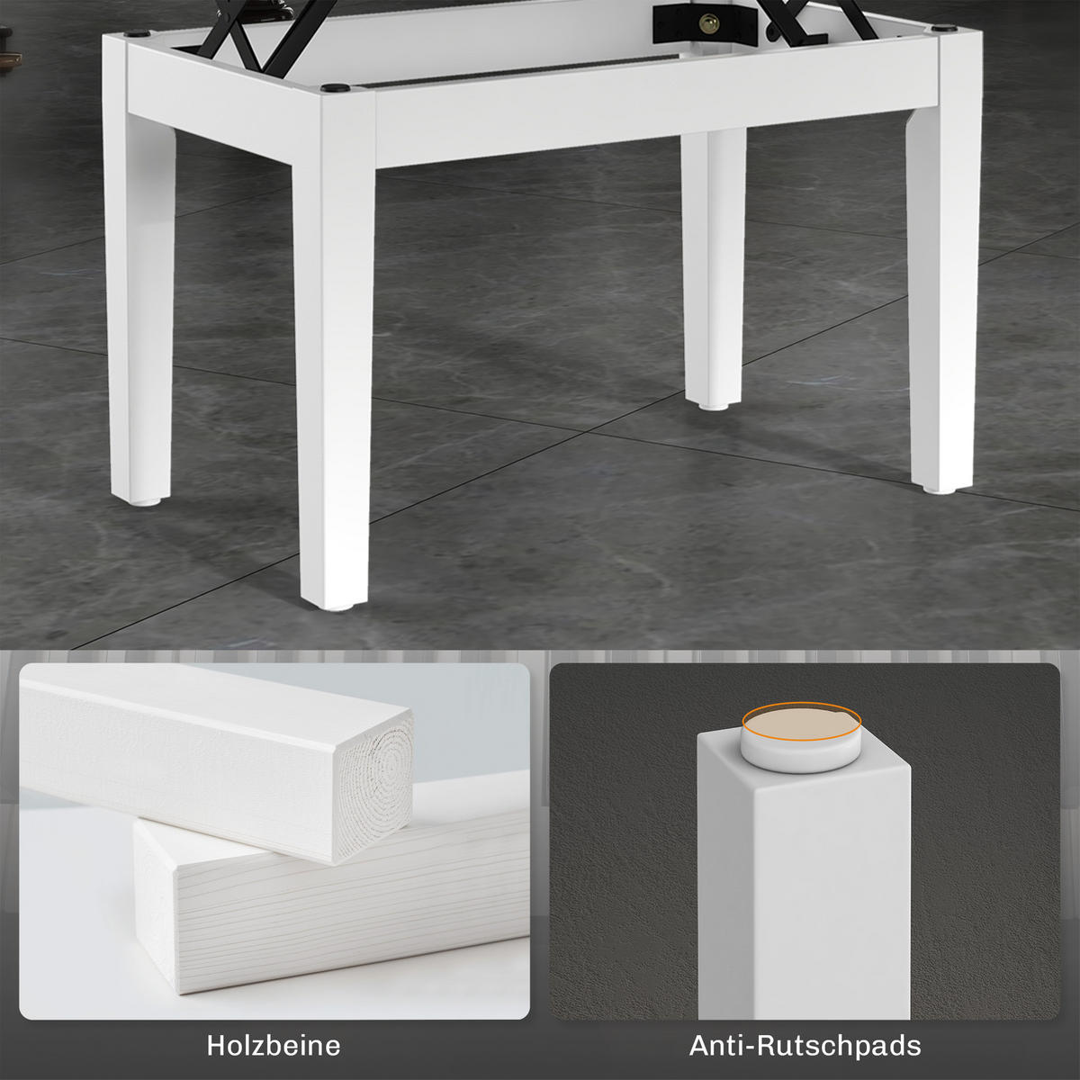 KLAVIERBANK Gummiholz Kunstleder Weiß - Weiß, Holz/Kunststoff (33/58/54.5cm) - HOMCOM