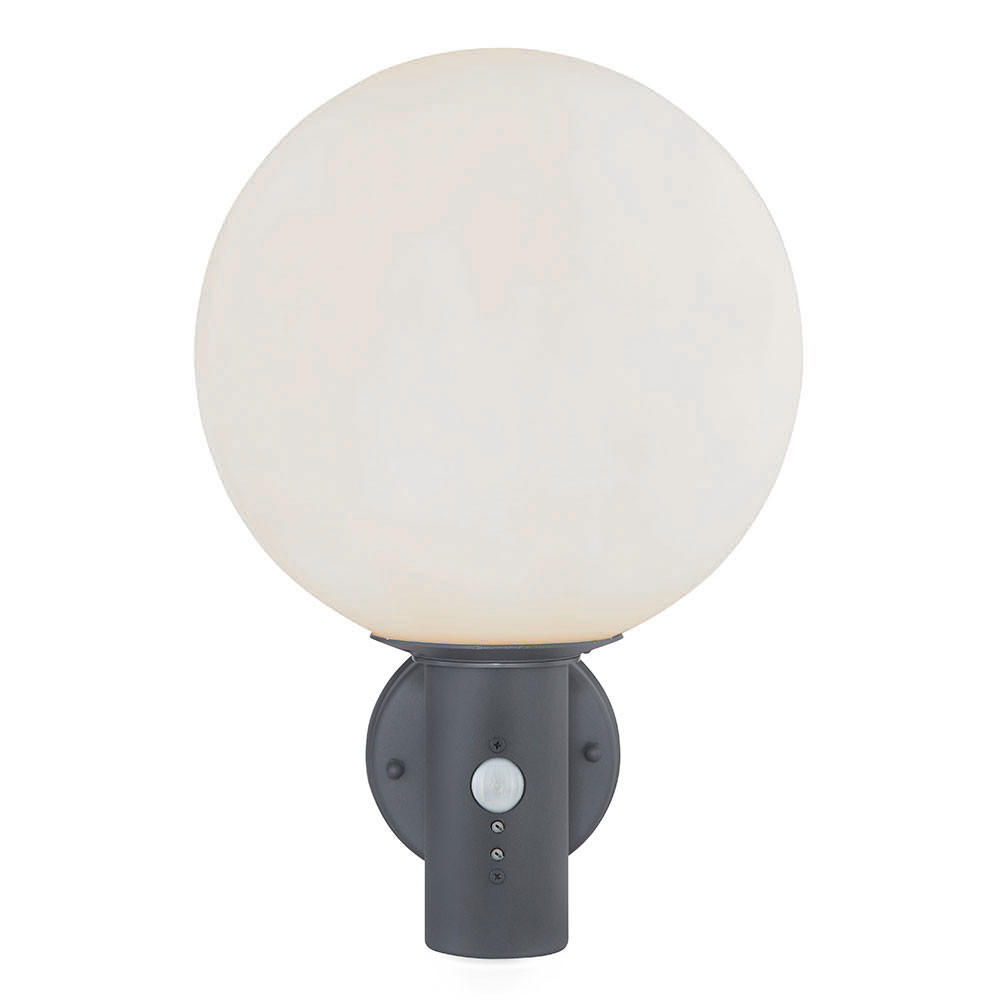 WANDLEUCHTE OSSY Anthrazit Weiß - Anthrazit, Glas (26.5/37/25cm) - Globo Lighting