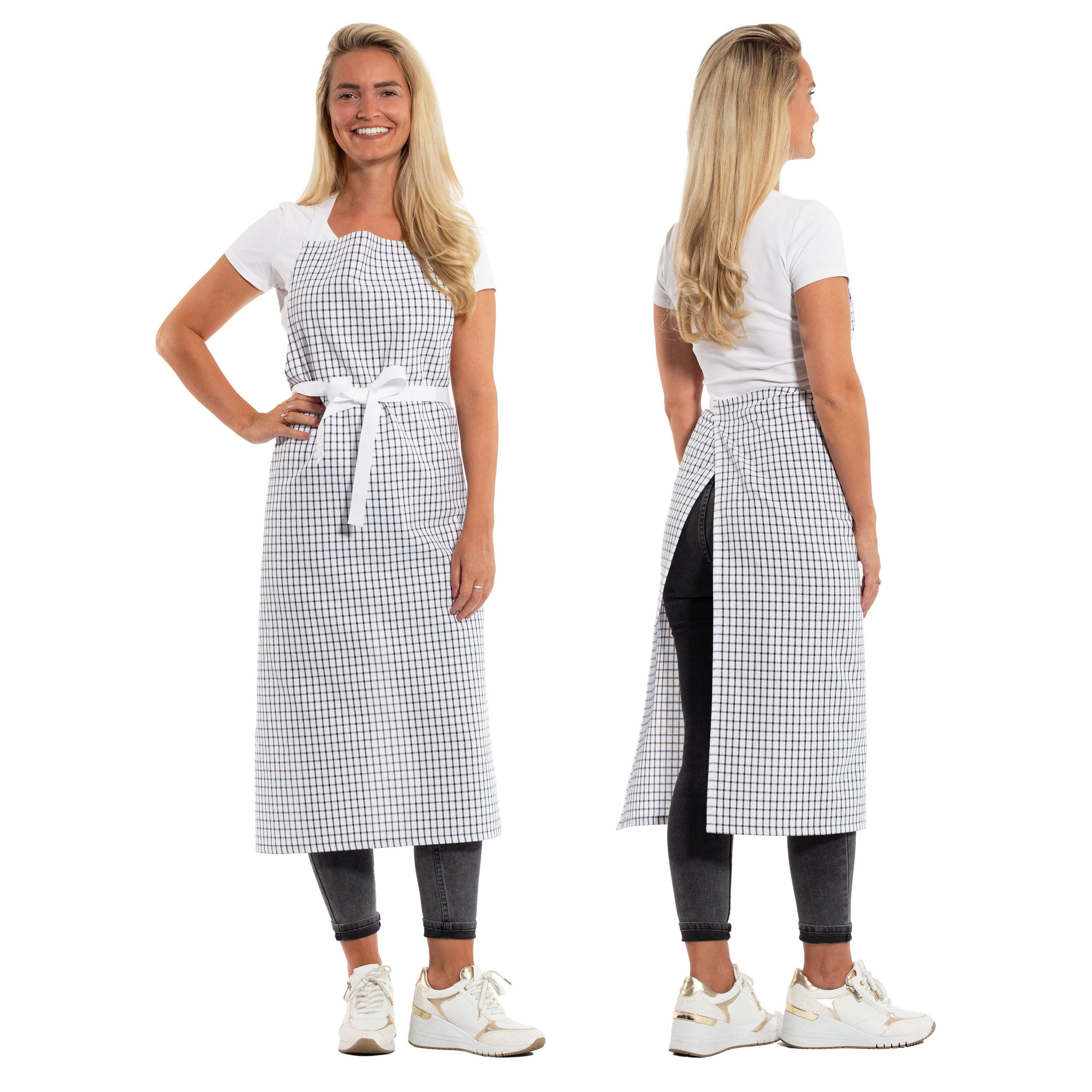SCHÜRZE , 84x100 xm, 100% Baumwolle, Weiß - Multicolor, Textil (84/100cm) - Zollner