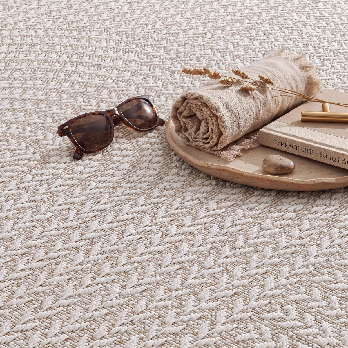 OUTDOORTEPPICH 80/150 cm Waregem 629 - Creme, Kunststoff (80/150cm) - Paco Home