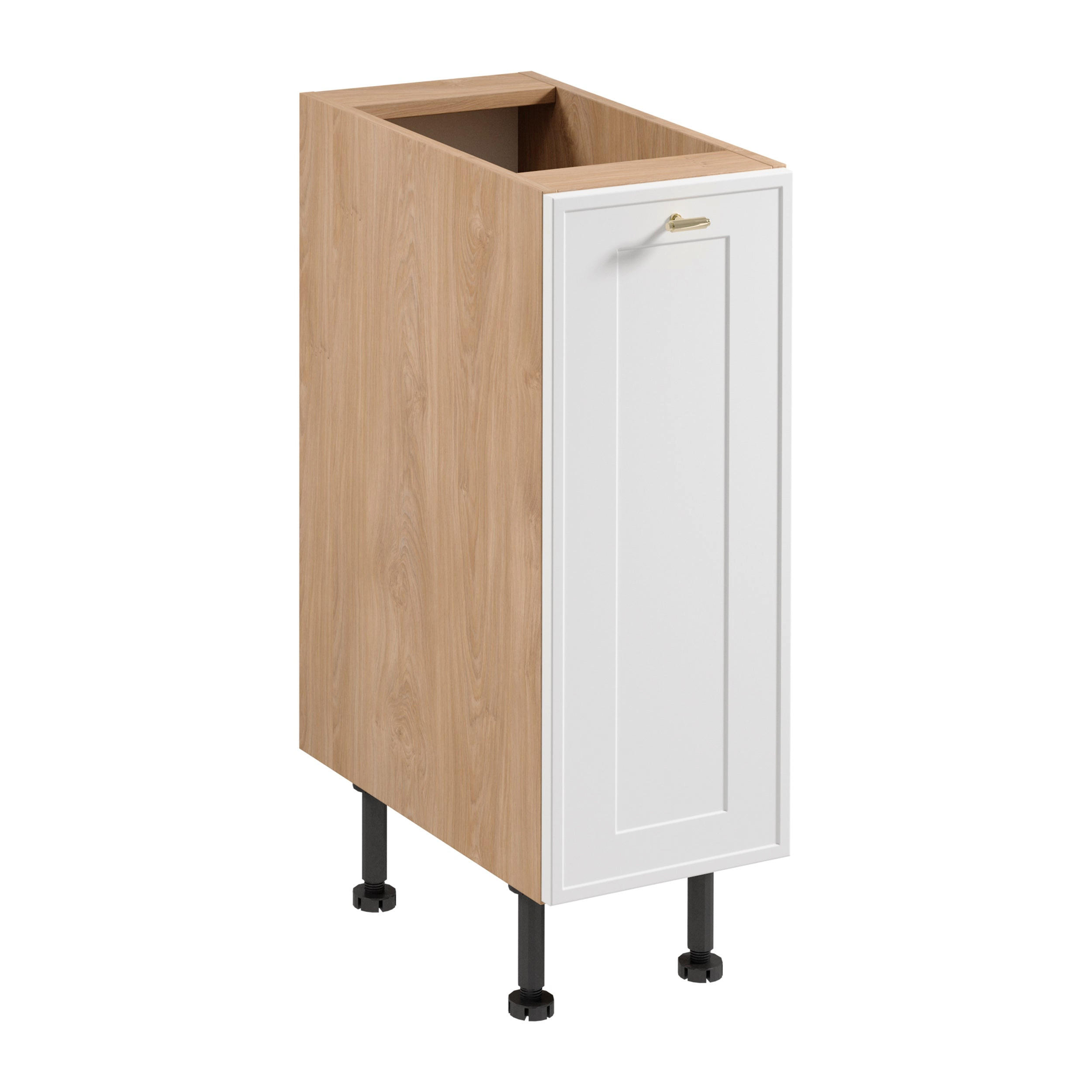 Royal24_Markt Unterschrank Sonoma Eiche, Weiß 30x87x52 cm