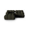 ECKSOFA modular links Bellis aus 3D-Stoff Amazonasgrün 3 Sitzplätze - Waldgrün, Textil (155/188cm) - Micadoni