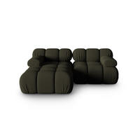 ECKSOFA modular links Bellis aus 3D-Stoff Amazonasgrün 3 Sitzplätze - Waldgrün, Textil (155/188cm) - Micadoni