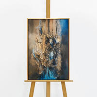 GEMÄLDE Elegante Abstraktion Schattenfugenrahmen Gold 60x40 cm - Goldfarben, Holz (60/40cm) - YS-art gallery
