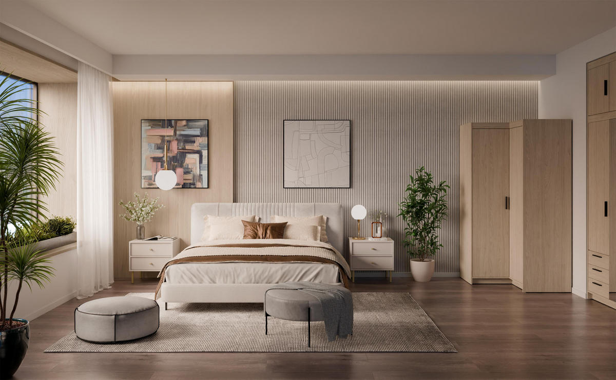 ECKSCHRANK Storicos Geölte Eiche 97,8/190,5/97,8 cm – Modern, ideal für Ecken - Eichefarben, Holzwerkstoff/Kunststoff (97.8/190.5/97.8cm) - AX Living