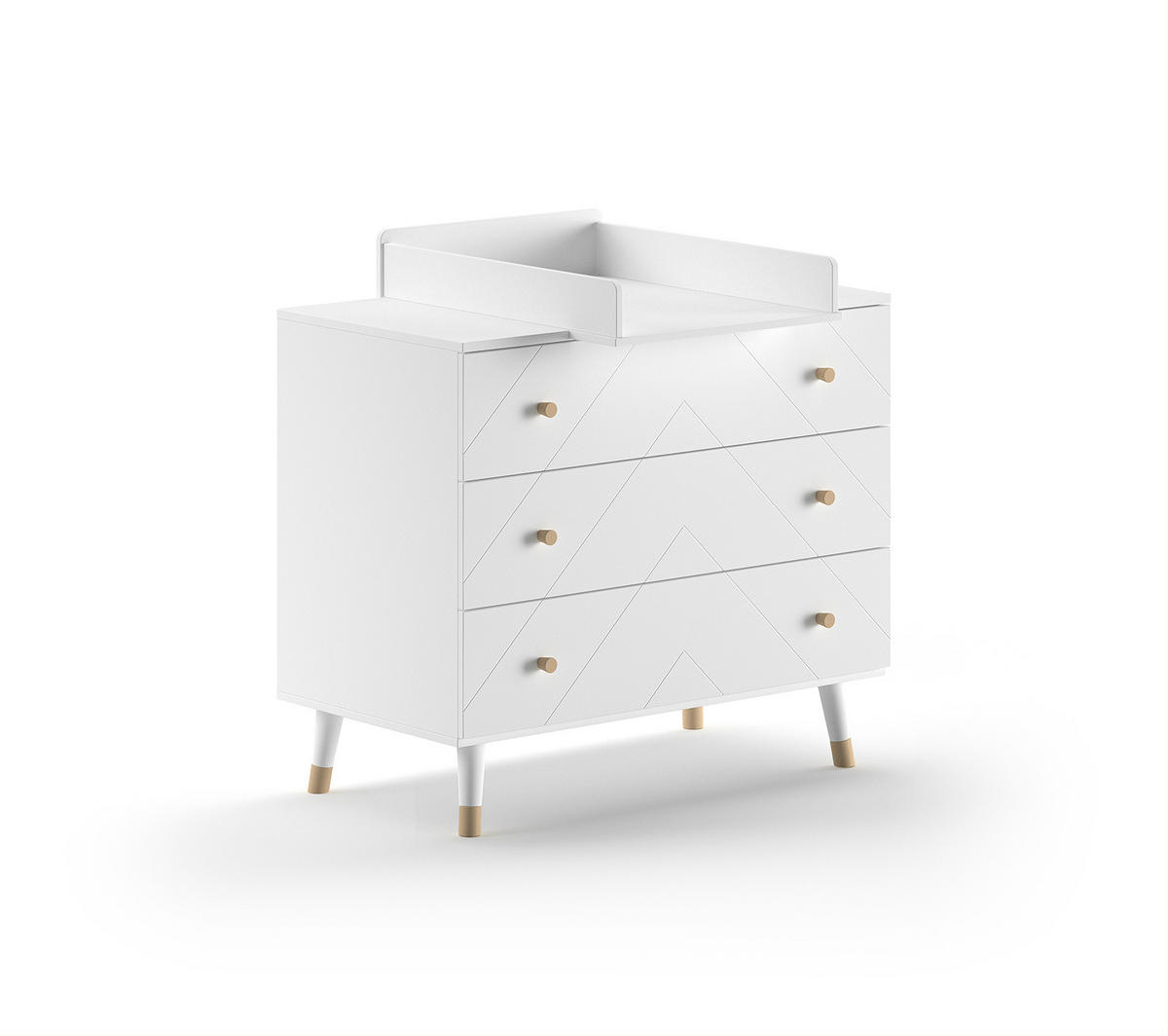 WICKELTISCH BILLY Weiß 100x74x100 cm - Weiß, Holz (100/100/74cm) - FURNLUX