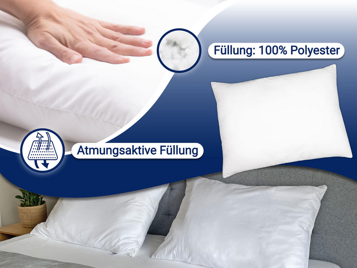 KISSEN, 60x80 cm, 100% Polyester, Weiß - Weiß, Textil (60/80cm) - Zollner