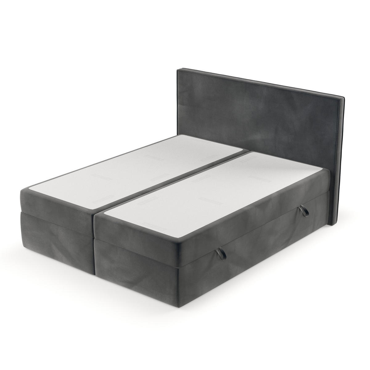 BOXBETT Nuvia 140/200 cm Anthrazit im Paros Stoff - Anthrazit/Schwarz, Holz/Holzwerkstoff (140/200cm) - AltaBeds