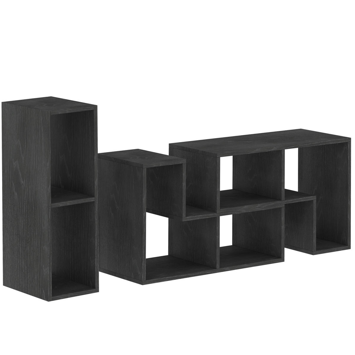 TV-MÖBEL Schwarz 1 Stück - Schwarz, Holzwerkstoff (180/44/30.5cm) - GiPP