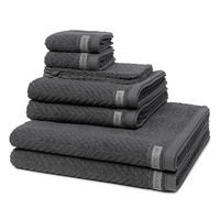 FROTTIERSET Smart 8-teilig - Dunkelgrau, Textil (50/100cm) - Ross