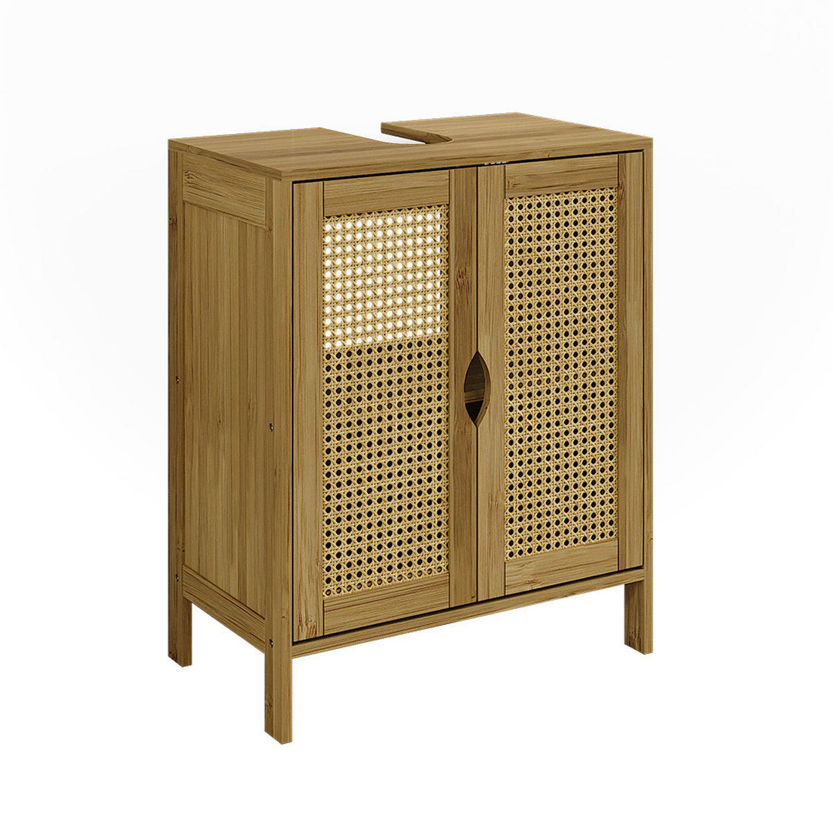 ZÁKLADNÍ SKŘÍŇKA POD UMYVADLO Liora Bambus - zelená barva, kompozitní dřevo (48/60/29cm) - Vicco