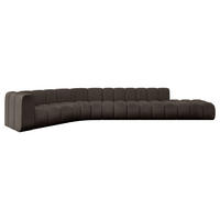 ECKSOFA modulares Sofa Tilmo-L2 - 490x194x70 cm Braun - Braun, Holzwerkstoff/Textil (490/194cm) - ALTDECOR