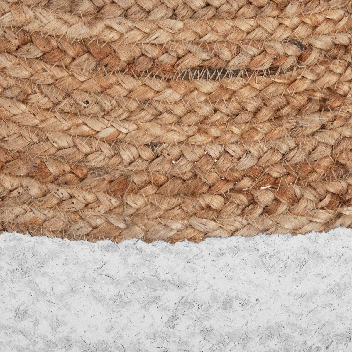 JUTETEPPICH Ø 120 cm - Weiß, Naturmaterialen (120/120cm) - Atmosphera Createur d´interieur