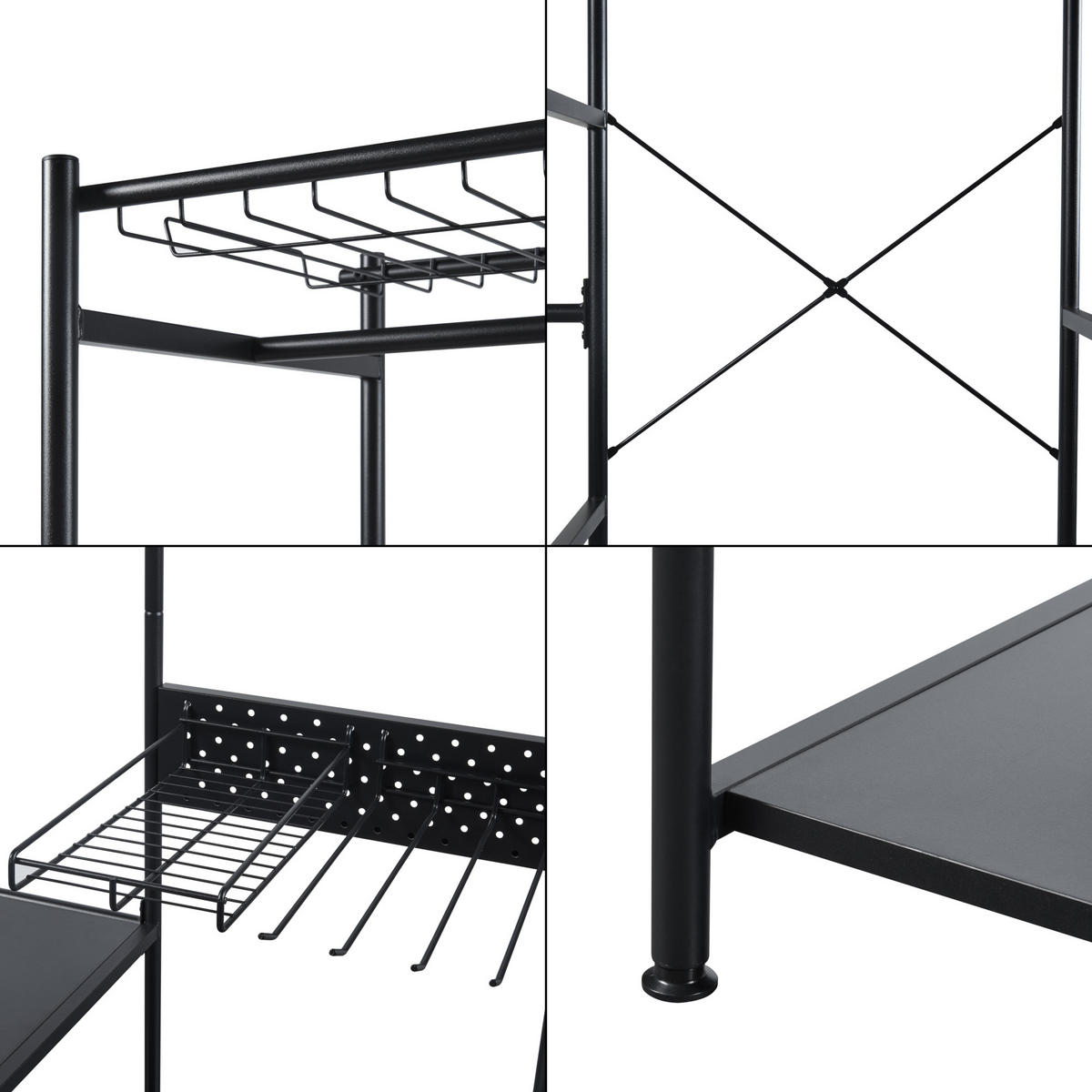 GARDEROBENSTÄNDER Brønnøy - Schwarz, Metall (90/182/46cm) - [en.casa]