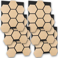 AKUSTIKPANEELE Sonic Shield, je 76 x 62 x 1,8 cm, Größe flexibel anpassbar, Eiche - Eichefarben, Holz (62/1.8/76cm) - tectake
