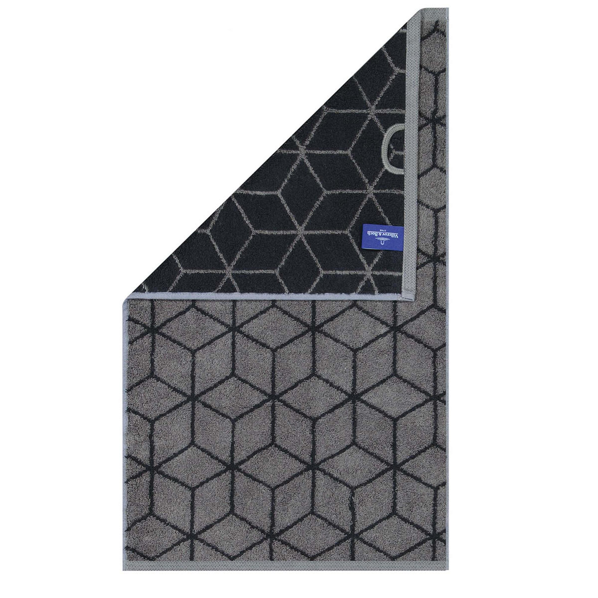 GÄSTETUCH Unisex Gästetuch Carré Grau 3er Pack Baumwolle - Dunkelgrau, Textil (30/50cm) - Villeroy & Boch