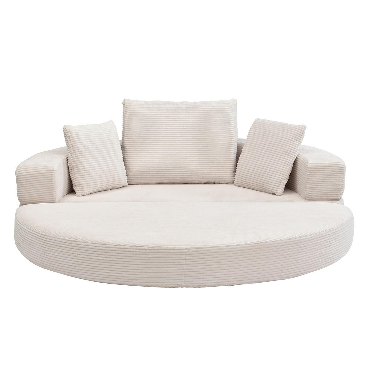 FALTSOFA, freistehendes Klappbett – mit Kissen, modulares Sofa, 173 x 176 cm - Beige, Textil (173/60/88cm) - Vallsero