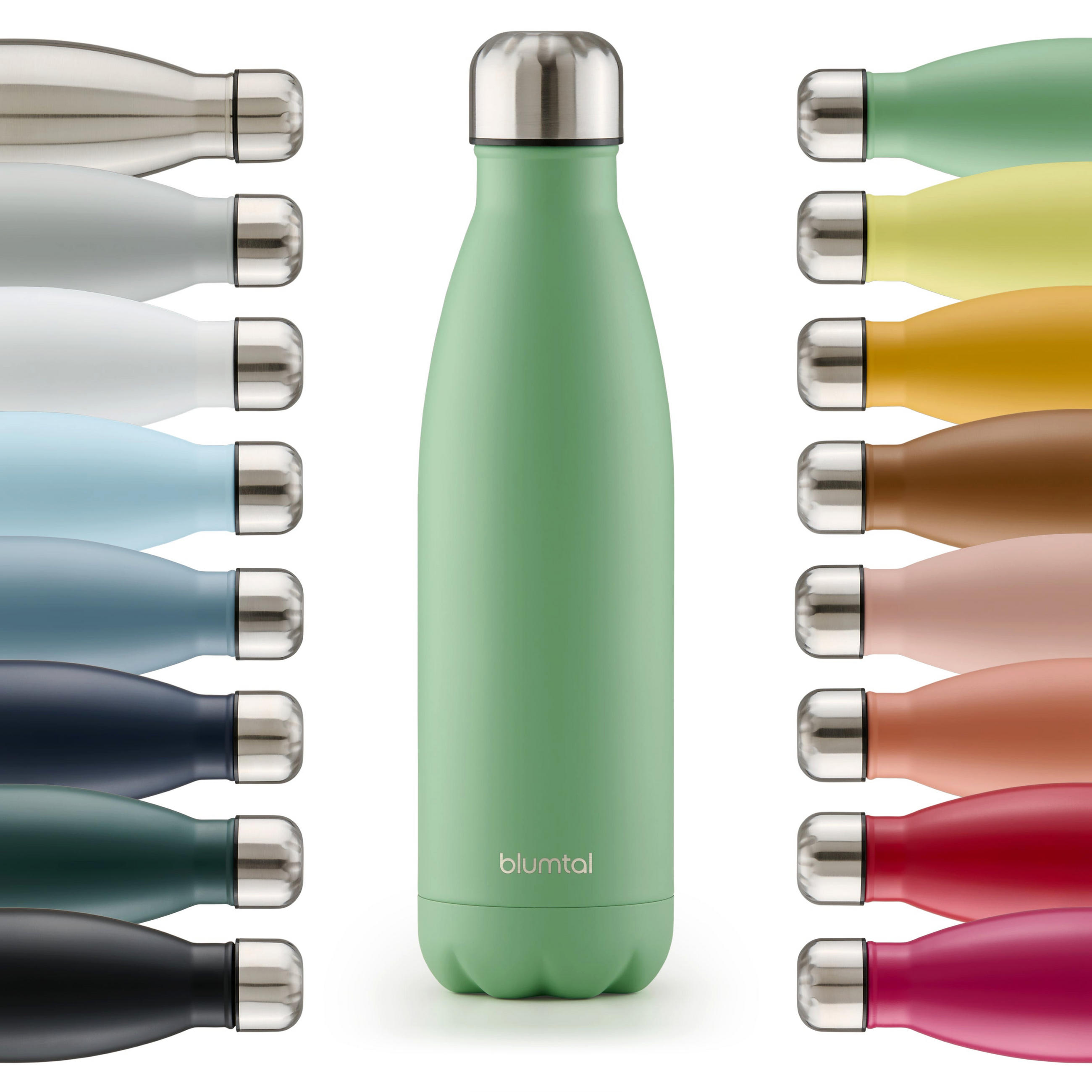 THERMOSFLASCHE Charles 1000 ml, Grün - Grün, Metall (1L) - Blumtal