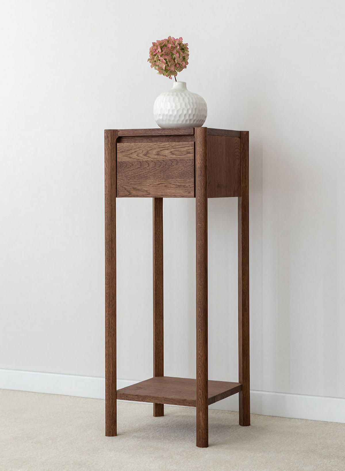 BEISTELLTISCH Campi Eiche Tabak 33 / 33 / 90cm - Eichefarben, Holz (33/33/90cm) - Feldmann-Wohnen