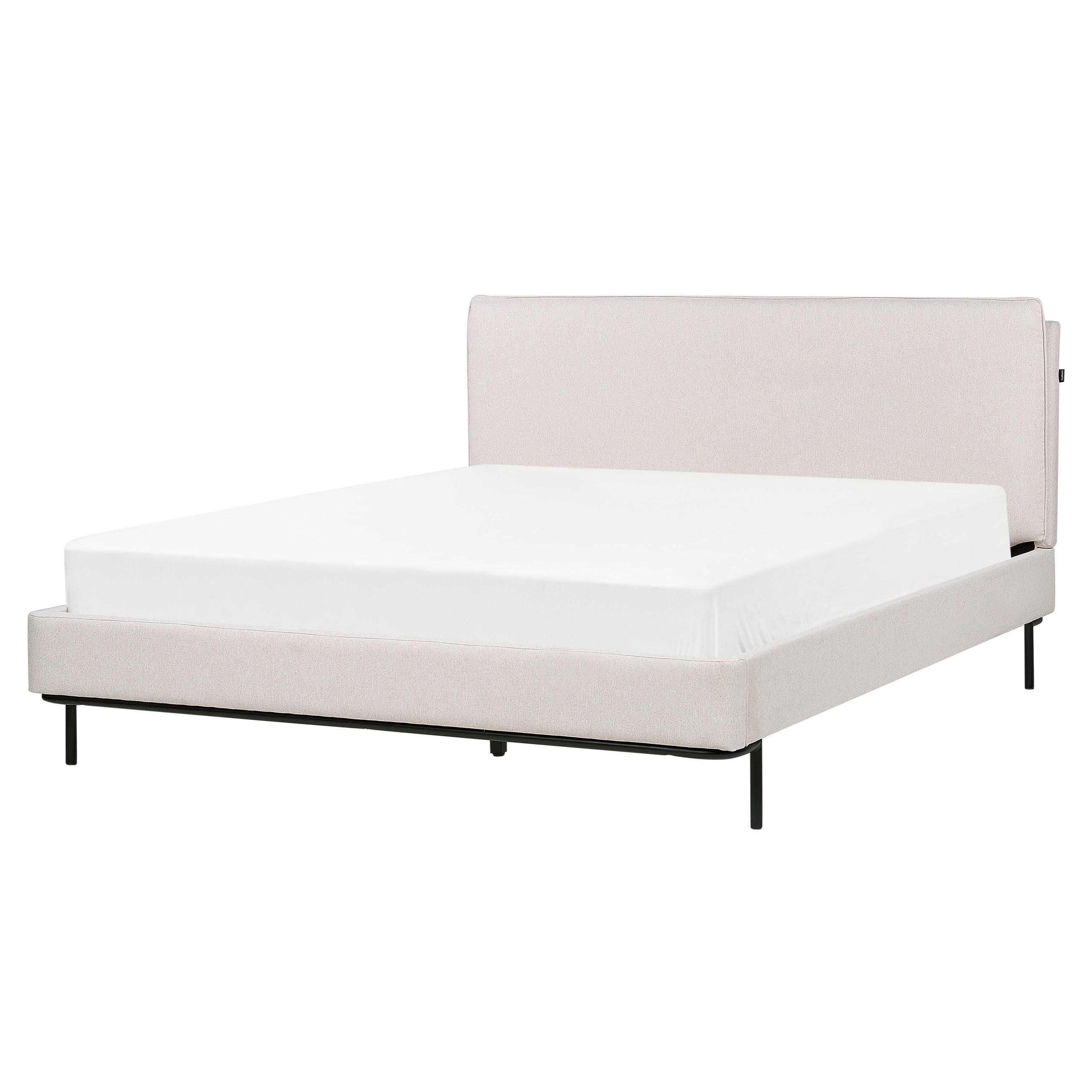 POLSTERBETT mit Lattenrost 160x200 cm Beige Corio - Creme, Textil (160/200cm) - Beliani