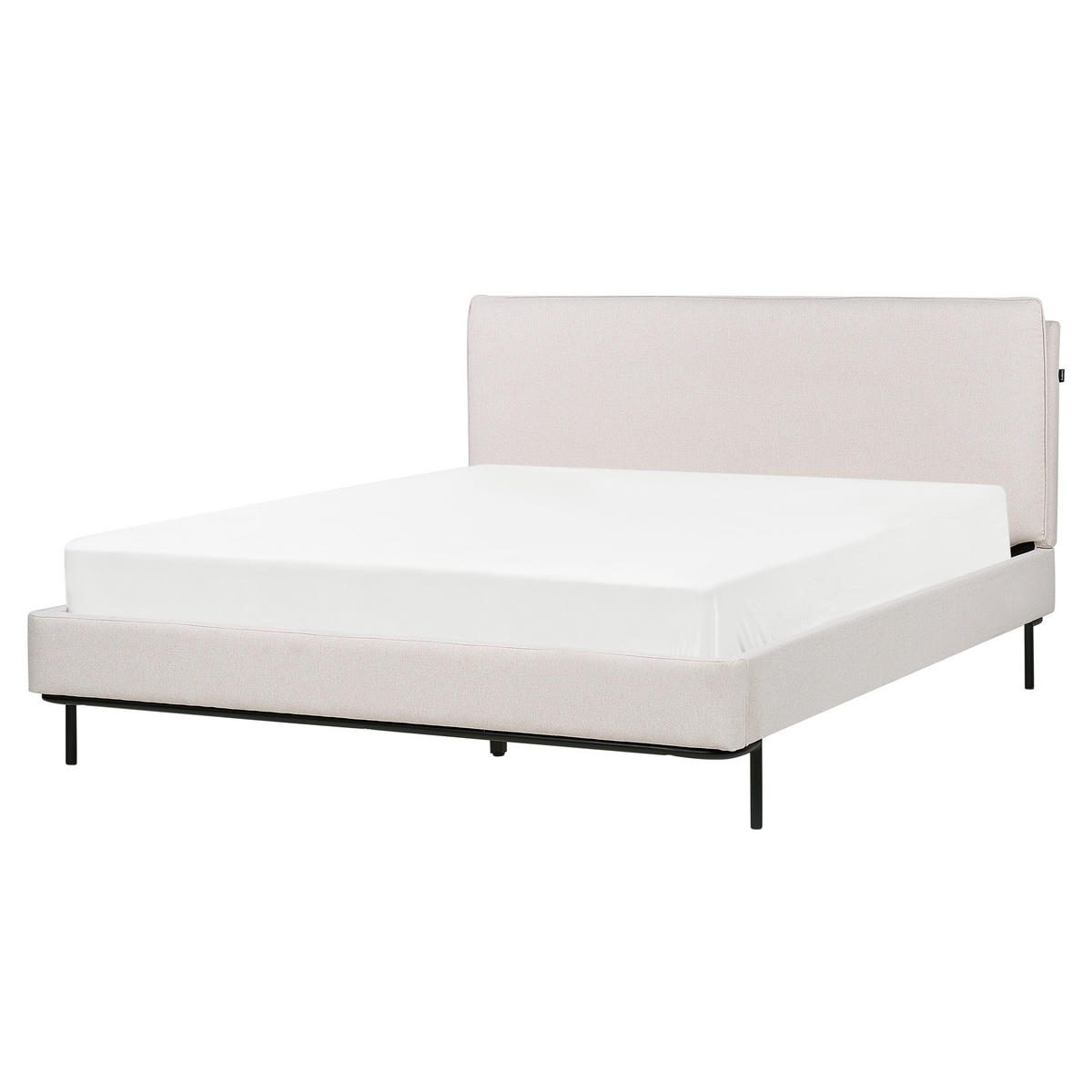 POLSTERBETT mit Lattenrost 160x200 cm Beige Corio - Creme, Textil (160/200cm) - Beliani