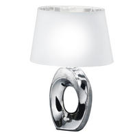LED TISCHLEUCHTE Keramik Silber - Silberfarben, Keramik (4.5/8.1/33cm)