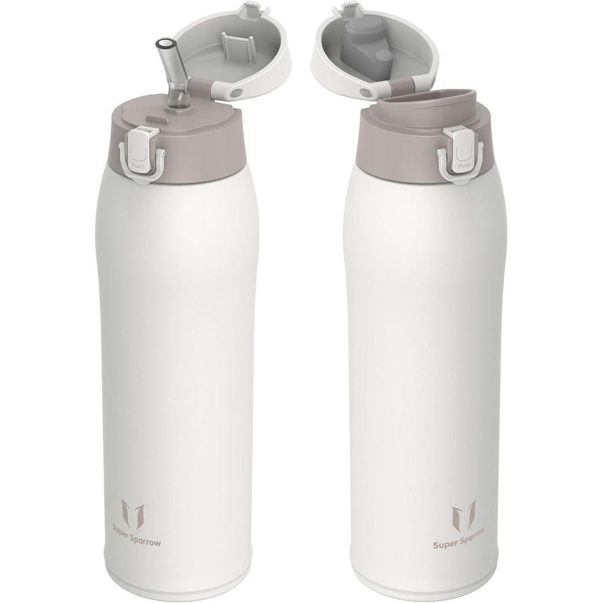 TRINKFLASCHE Edelstahl 950 ml Beige - Beige, Metall (8/8cm)