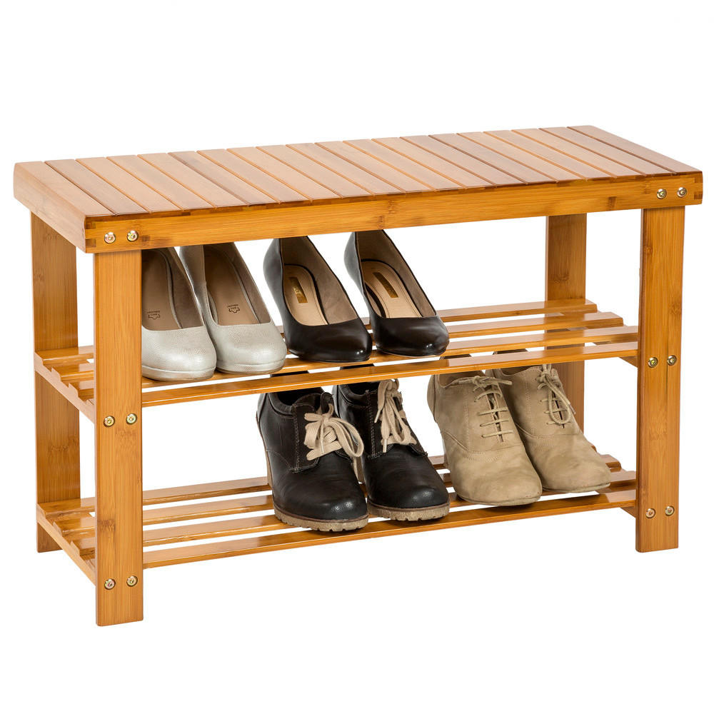 SCHUHBANK Silke,70 x 28 x 45,5 cm,braun - Braun, Holz (28/45.5/70cm) - tectake