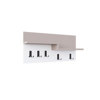 WANDGARDEROBE Harmon Mocha Weiß 65/31/15 cm - Multicolor, Holzwerkstoff (65/31/15cm) - Decortie