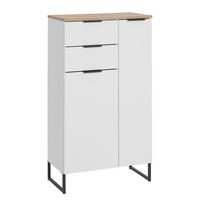 MIDISCHRANK mit 2 Schubladen - Weiß, Holzwerkstoff (60/106/32cm) - home24