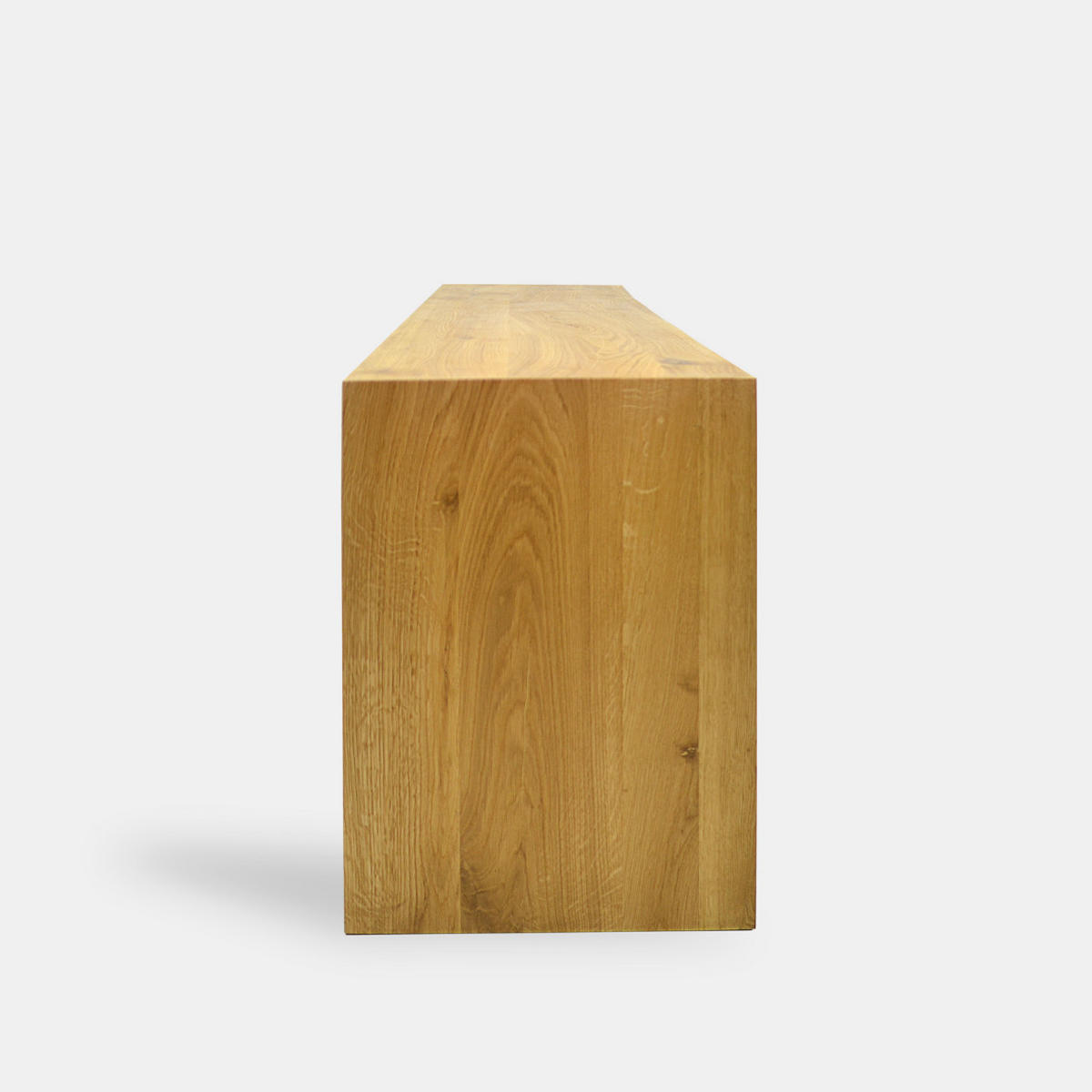 SITZBANK aus Eichenholz und Stahl fürs Wohnzimmer HUGON I - Eichefarben, Holz (110/45/35cm) - Rawood Furniture