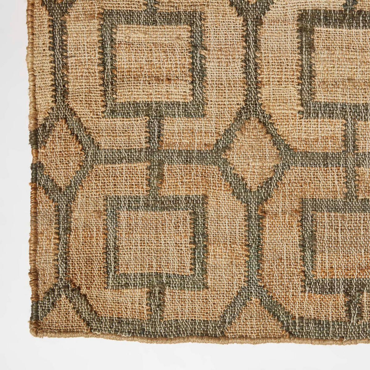 JUTETEPPICH-LÄUFER Tiran geometrisch gemustert 66/200 cm - Grau, Naturmaterialien (66/200cm) - Homescapes