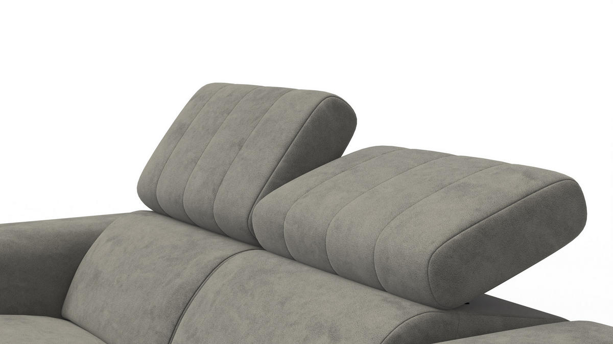 RELAXSOFA NORDEL 2-Sitzer, taupe - Taupe/Schwarz, Holz/Textil (150/80/105cm) - Courtois Laville