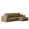 ECKSOFA Mit Schlaffunktion Und Bettkasten L-förmiges Sofa Capri Stoff Verita Rechts Hellbraun - Hellbraun, Holz (272/145cm) - Kaiser Möbel