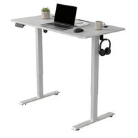 SCHREIBTISCH Office Stand weiß 120x60 cm höhenverstellbar - Weiß, Holz (60/120/117cm) - Juskys