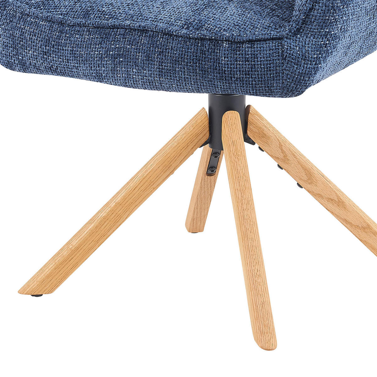 DREHSTUHL Mika-Ida - Honigeiche/Blau, Eichenholz/Holz (59/84/66cm) - DUBI Möbel