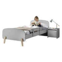 KINDERZIMMER Set Karilynn 2 Massivholz+MDF hellgrau - Hellgrau, Holz (220/73/120cm) - 58aufmkessel